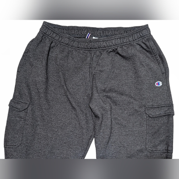 Champion Men's 2XL Dark Heather-Gray Fleece Tapered & Cuffed Sweatpants Joggers - Picture 3 of 14